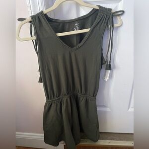 Aerie Olive Green Sleeveless Romper